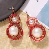 Copper Wirewound Hoop Earrings